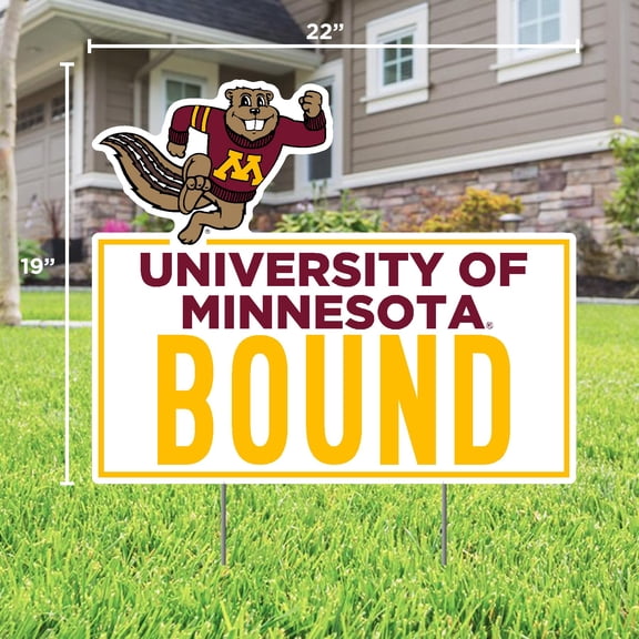 Color Shock Products University Bound Lawn Sign Compatible with University of Minnesota