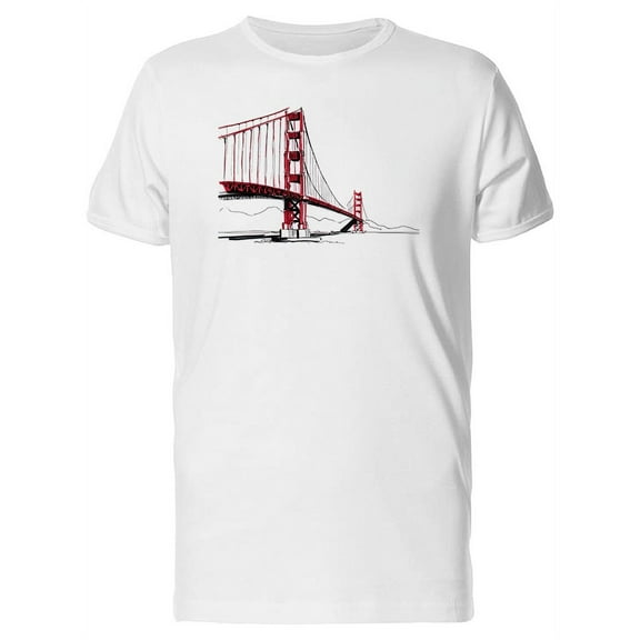 Color Sketch Of Bridge T-Shirt Men -Image by Shutterstock, Male 3X-Large