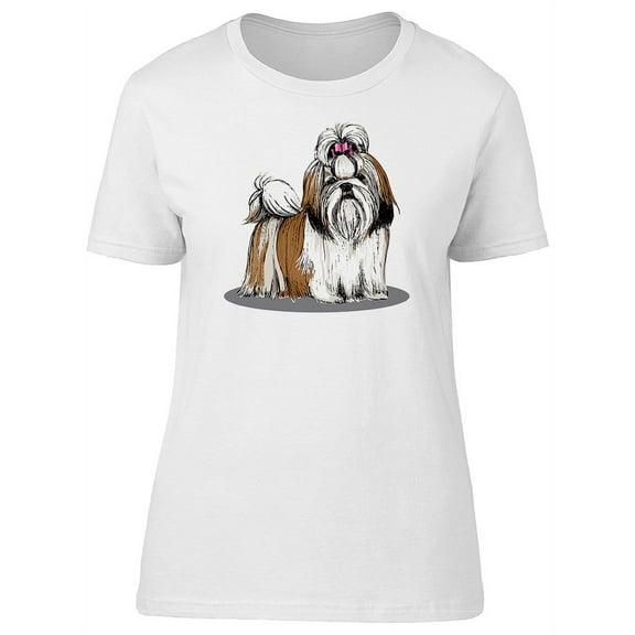Color Sketch Shih Tzu T-Shirt Women -Image by Shutterstock, Female Large