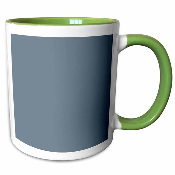 3drose, Color Slate Grey, 11oz Two-tone Green Mug