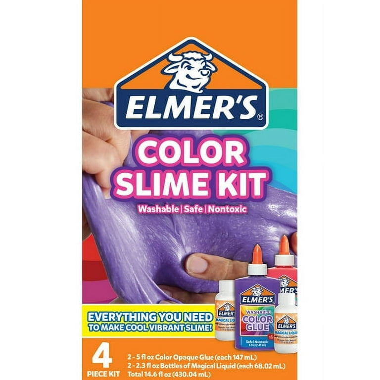 Color Slime Kit, (1) 5 oz Pink Color Glue, (1) 5 oz Purple Color Glue, (2)  2.3 oz Elmer's Magical Liquid - Office Express Office Products