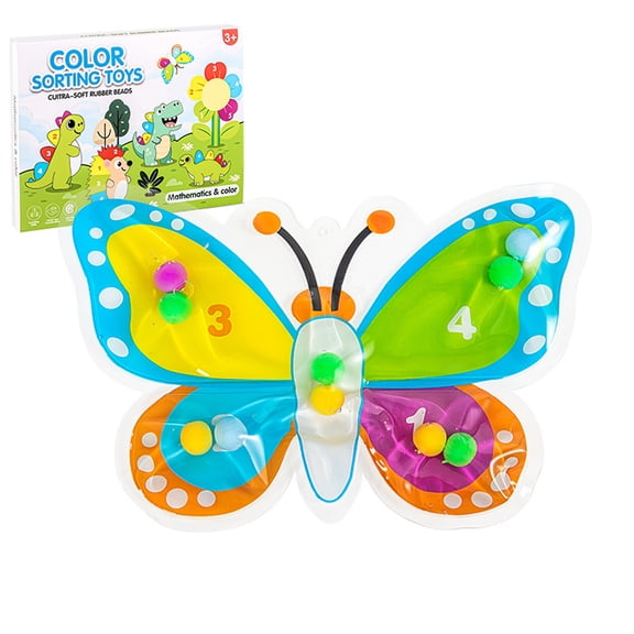 Color Sorting Dinosaur Water Bag Squishy Fidget Toys for Adults, PVC Glycerin Tactile Gadget, Animal Shaped Indoor Desktop Sensory Accessory 1 Pack