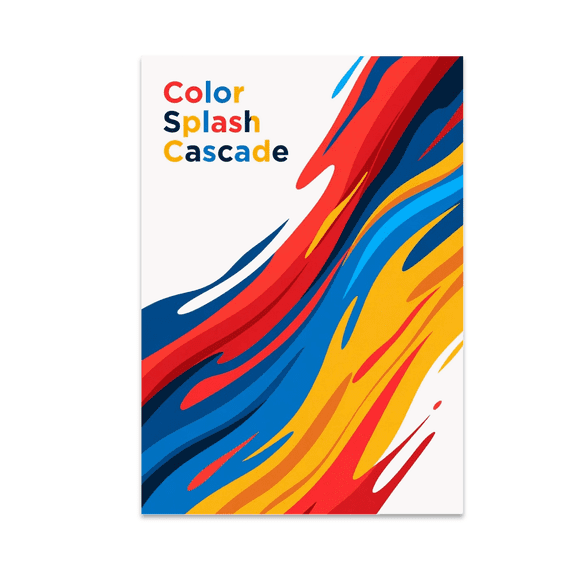 Color Splash Cascade Wall Art - Modern Decor Enthusiast - 13x19 Poster Print
