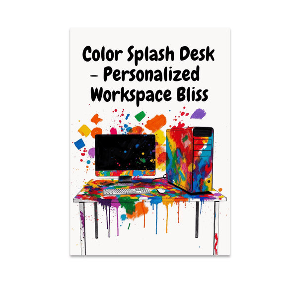 Color Splash Desk Art - Home Office Decor - 13x19 Poster Print
