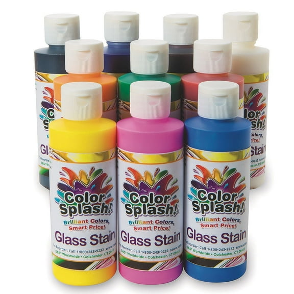Color Splash! Glass Stain Assortment, 8 oz. (Pack of 10)