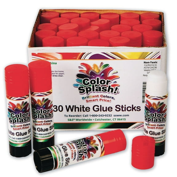 Color Splash! Glue Stick, .29 oz. (Pack of 30)