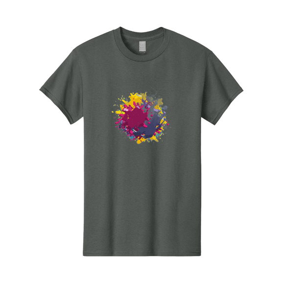 Color-Splash Mens Graphic Tee, 100% Cotton, Casual Summer Wear-BAA384