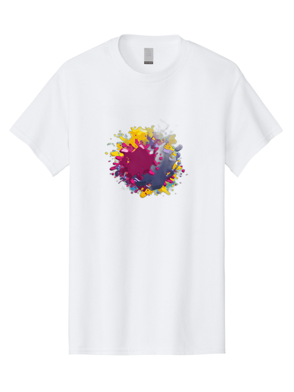 Color-Splash Mens Graphic Tee, 100% Cotton, Casual Summer Wear-BAA384