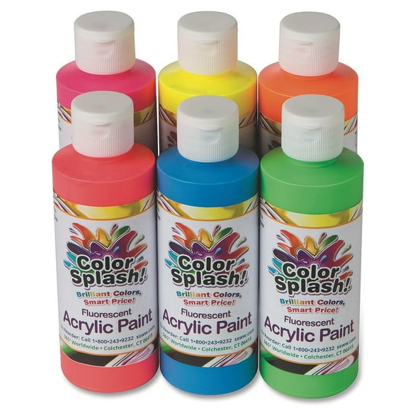 Color Splash! Neon Acrylic Paint, 8 oz. (Set of 6)