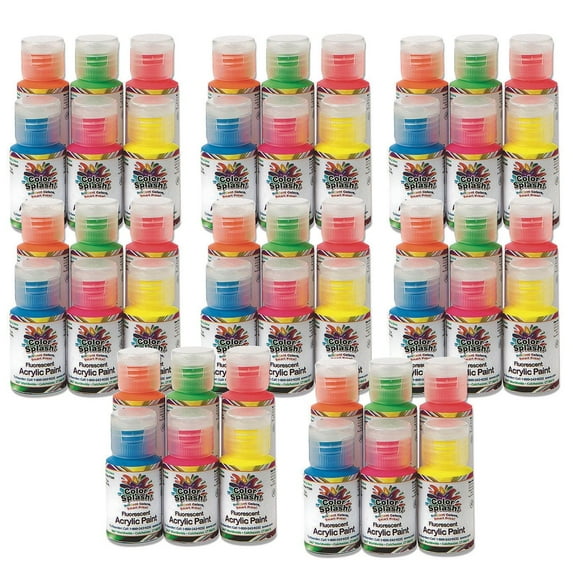 Color Splash!® Neon Acrylic Paint Pass Around Pack, 1 oz. (Pack of 48)