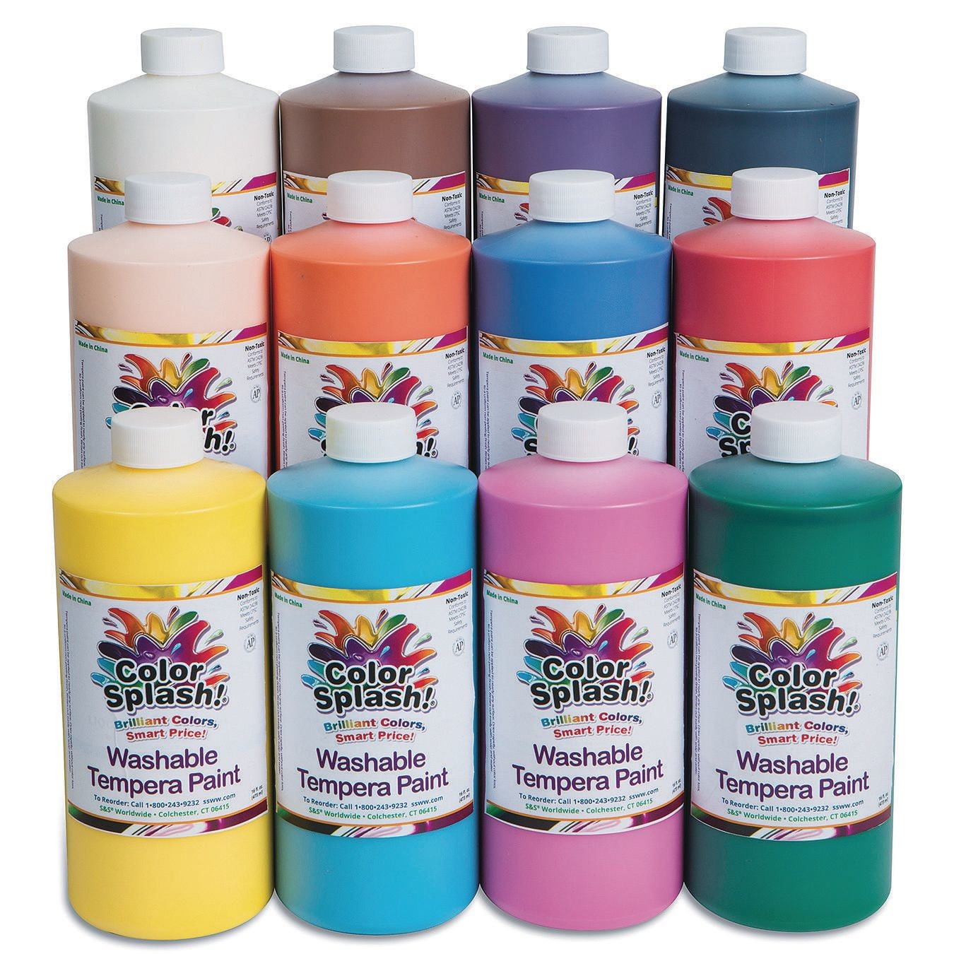 Colorations® 1/2 Gallon White Simply Washable Tempera Paint