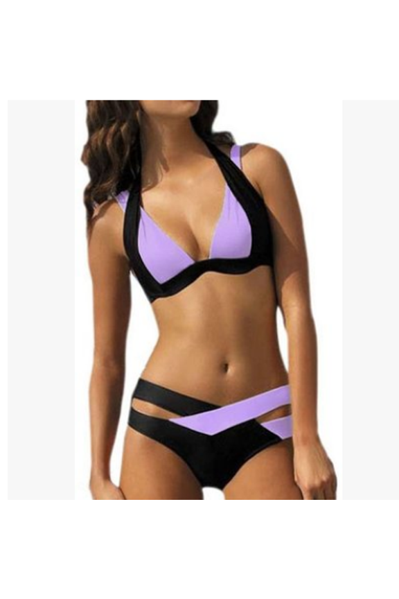 New Color Split Swimsuit for Sexy Bikini Ladies