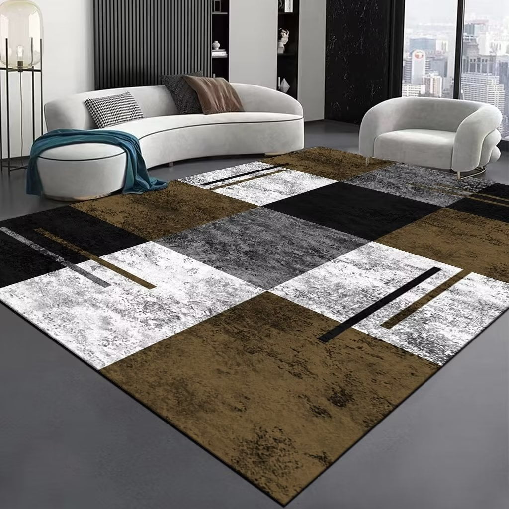 Color Square Block Rug Modern Style Design Living Room Carpet Home Sofa ...