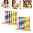thumbnail image 1 of Color Stacking Game, 60 Pcs Challenge Colorful Ring Stacking Games, Wooden Rainbow Sorting & Stacking, Fun Color Matching Puzzle Game for Family Game Night, Color Stack Game 2PC, 1 of 6
