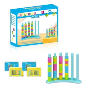 Color Stacking Game – Stack and Swap Puzzle Toy for Kids, Single or 2-Player Desktop Interactive Game, Educational Logical Thinking & Focus Training, Parent-Child Activity, Gift for Ages 3-8