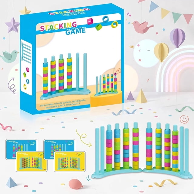 Color Stacking Game,Stack and Swap Puzzle Toy for Kids, Desktop ...