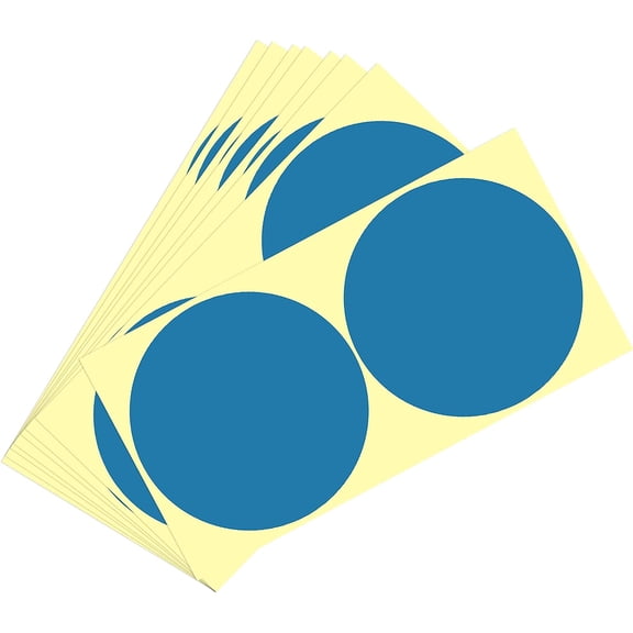 Color Sticker Round Label 100mm for Office Marker Blue Pack of 100