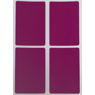 Color Stickers with Write on Surface 3x2 - Rectangle Inventory Labels 7.5cm x 5cm in Purple - 60 Pack by Royal Green