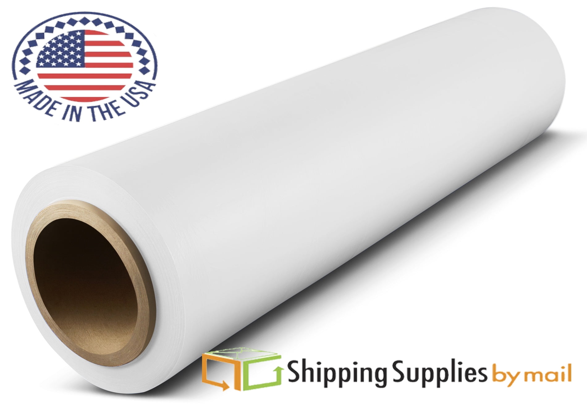 Color stretch wrap white cast hand film 15 x 1500 x 80 ga 36
