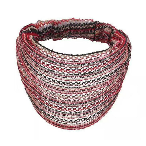 Color Stripe Wide Edge Hair Band Stylish Daily Hair Scarf Headwear for Women Fashion Accessories