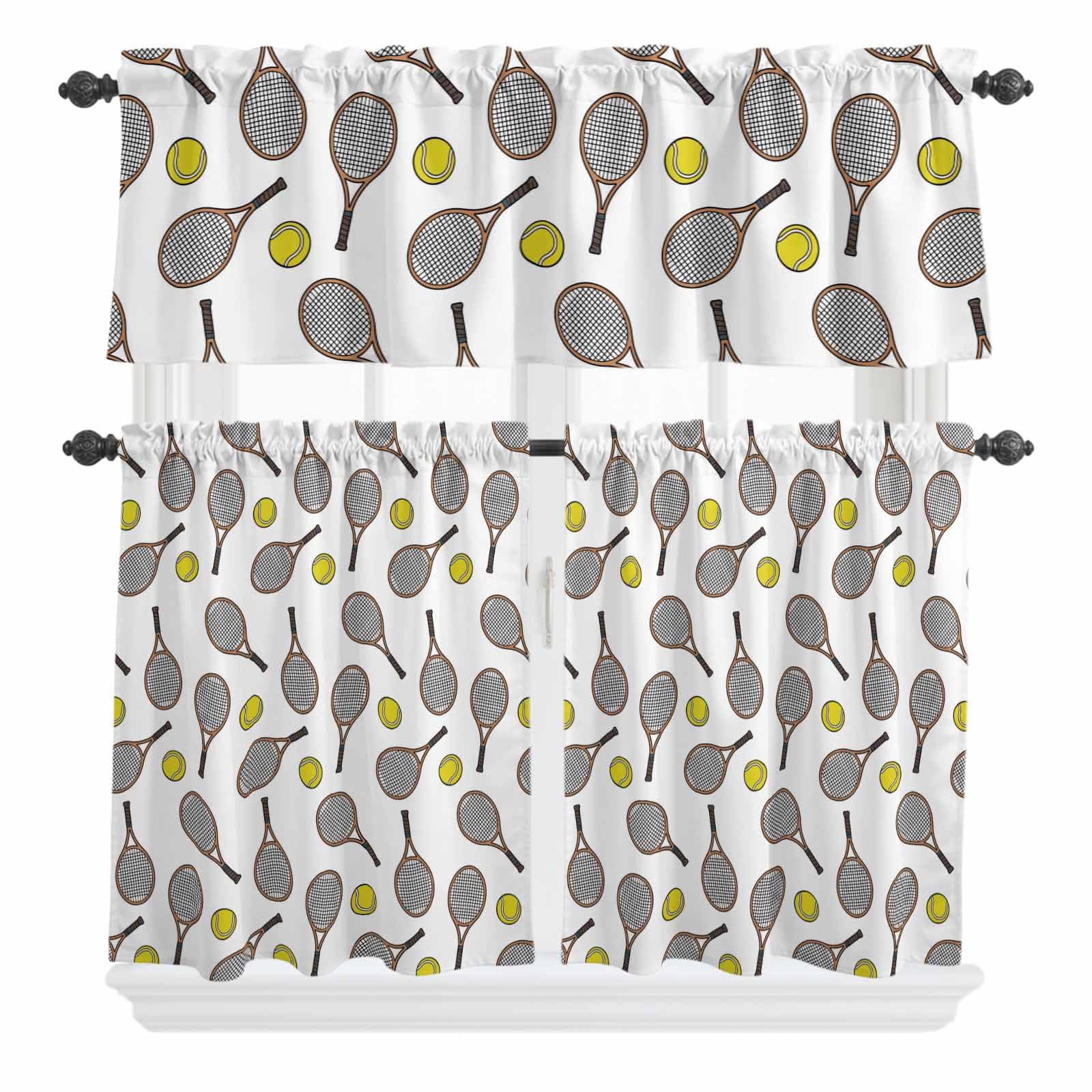 Color Striped Gradient Curtain Valances Set Modern Pink Purple Blue ...