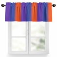 thumbnail image 1 of Color Striped Gradient Valances for Windows Modern Blue Purple Orange Minimalist Valance Curtains Rod Pocket Bathroom Small Window Treatments for Kitchen Living Room Bedroom, 54"x18", 1 of 7