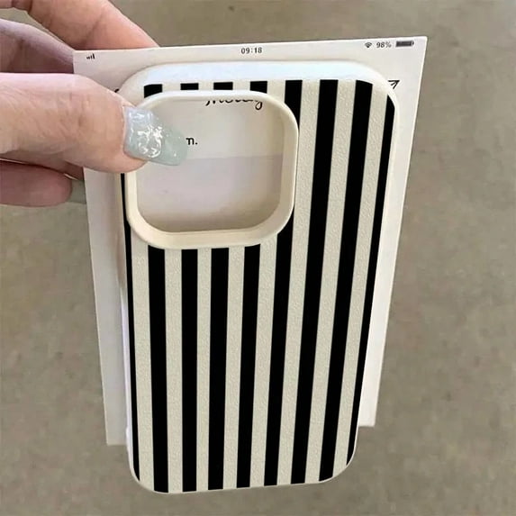 Color Striped Minimalist INS Couple Phone Case for iPhone 17/16/15/14/13/12/11 Pro Max/XS/X Plus