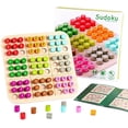 thumbnail image 1 of Color Sudoku, Sudoku Board, Wooden Sudok u Board Game for Early Education Logical Thinking, Building Confidence in Problem-Solving from Age 3, 1 of 10