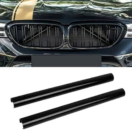 Color Support Grill Bar V Brace Wrap For BMW E60 E65 E66 Car Front Trim Strips