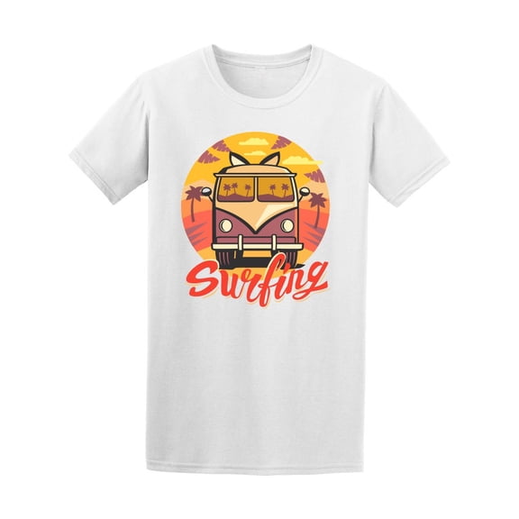 Color Surfing Beach Surfer T-Shirt Men -Image by Shutterstock, Male Small