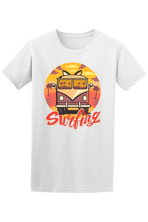 Color Surfing Beach Surfer T-Shirt Men -Image by Shutterstock, Male Small