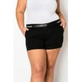 thumbnail image 1 of Color Swatch Women's PLUS SIZE SHORTS Twill Cotton Stretch Short Belt, 1 of 5