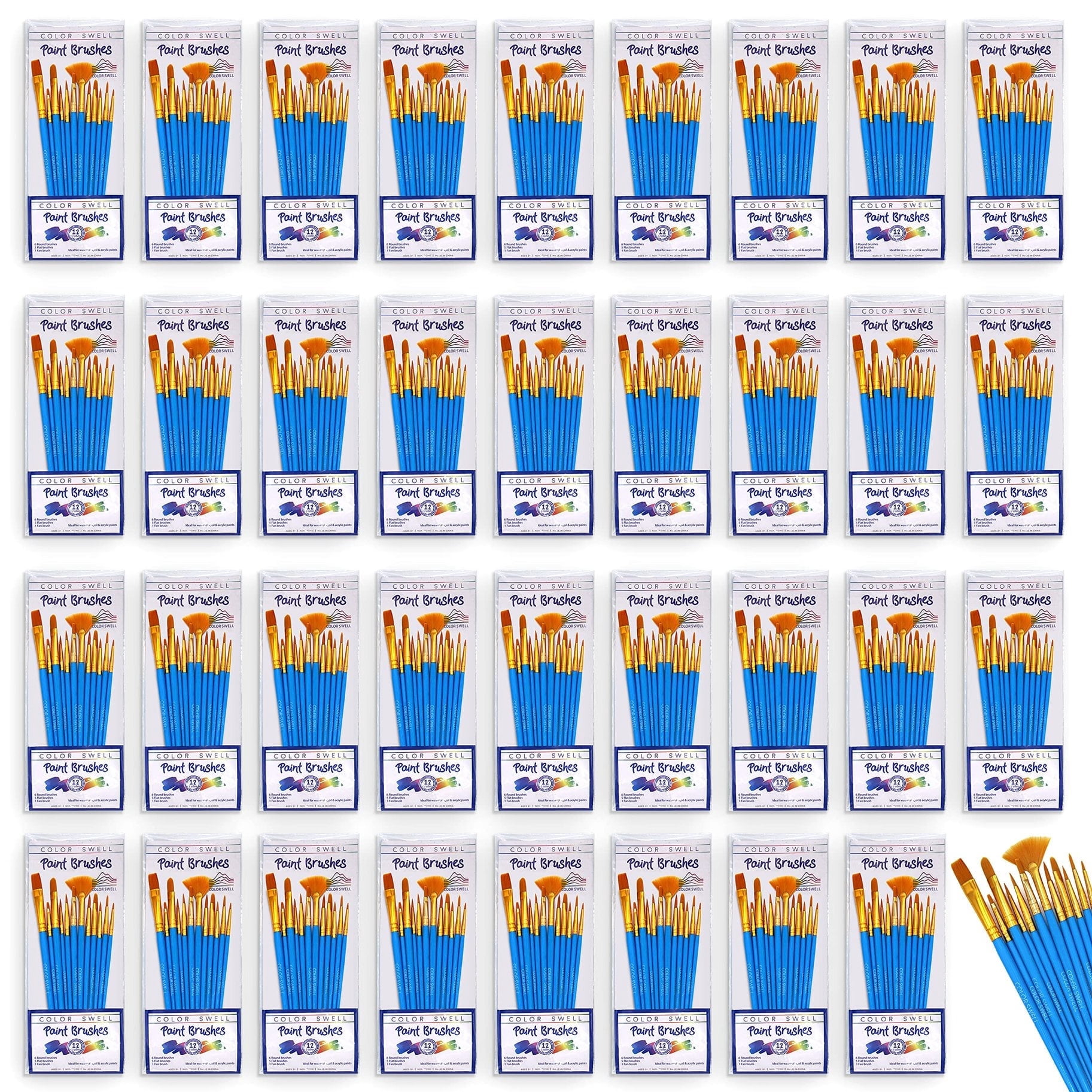 Color Swell - 12 paint brush paint - 36 pack