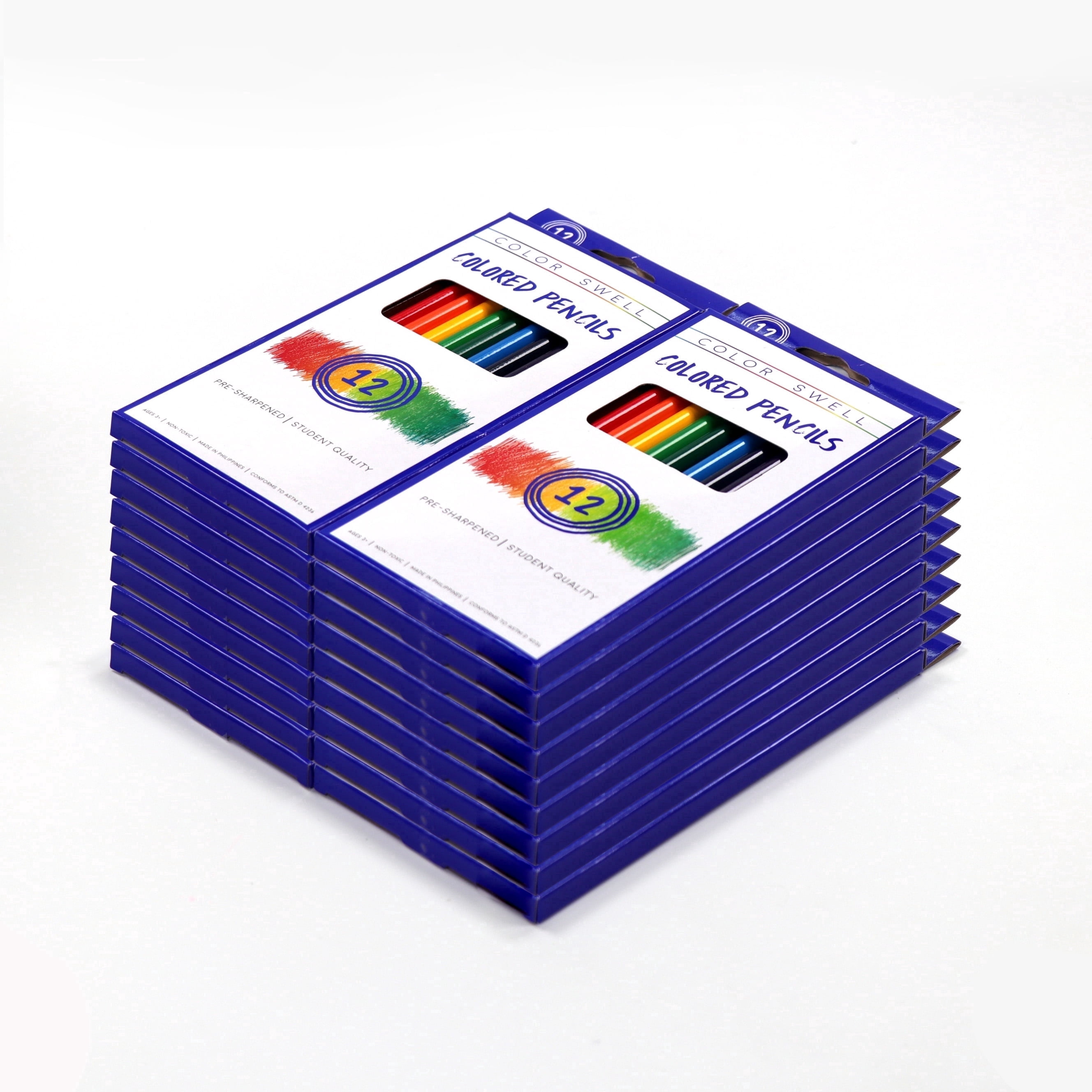 Color Swell Bulk Colored Pencils - 18 Packs 12 Colored Pencils per Pack (216 Total Colored Pencils) - Bulk Colored Pencils