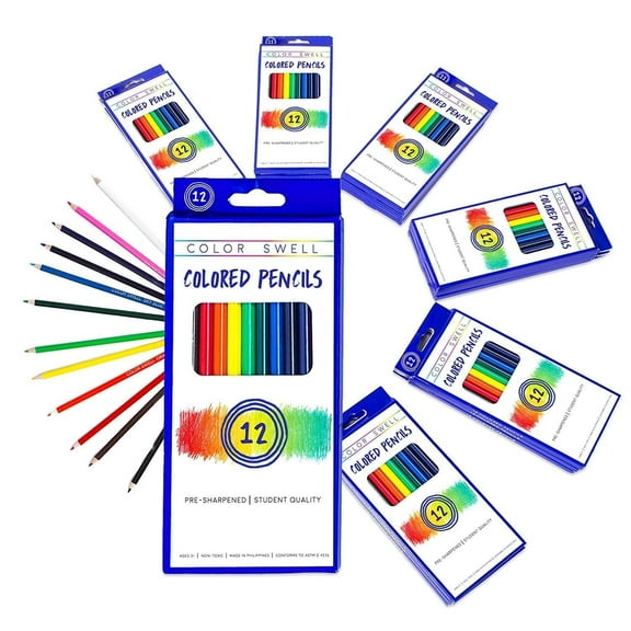 Color Swell Bulk Colored Pencils - 30 Packs, 12 Color Pencils per Pack, 360 Total - Bulk Colored Pencils
