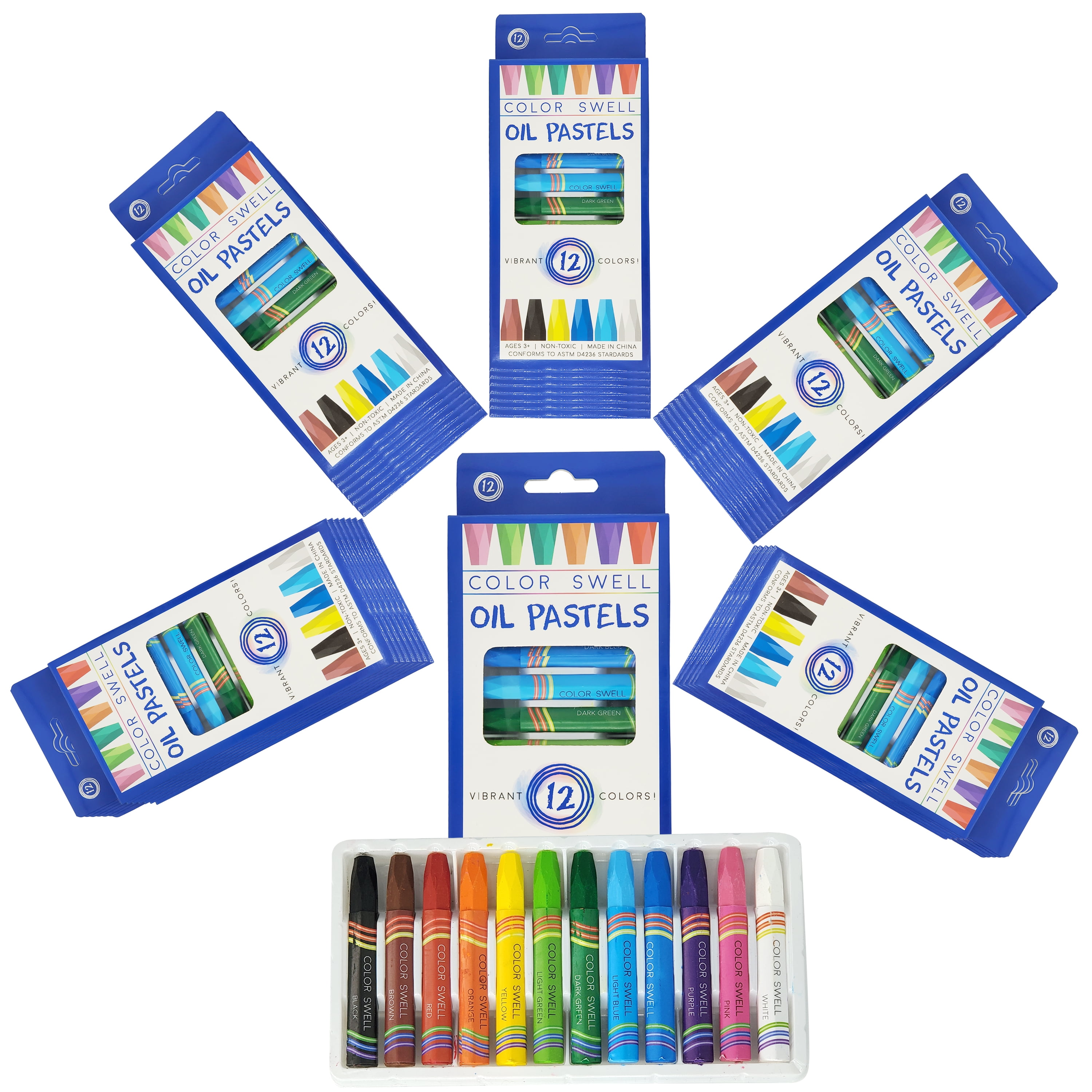 Oil Pastels 12/24/36 Assorted Colors, Pastels Caryon for Kids Can Be Washed  Off By Water Drawing Pen Art Set Kit Round Shape Oil Pastel Crayon