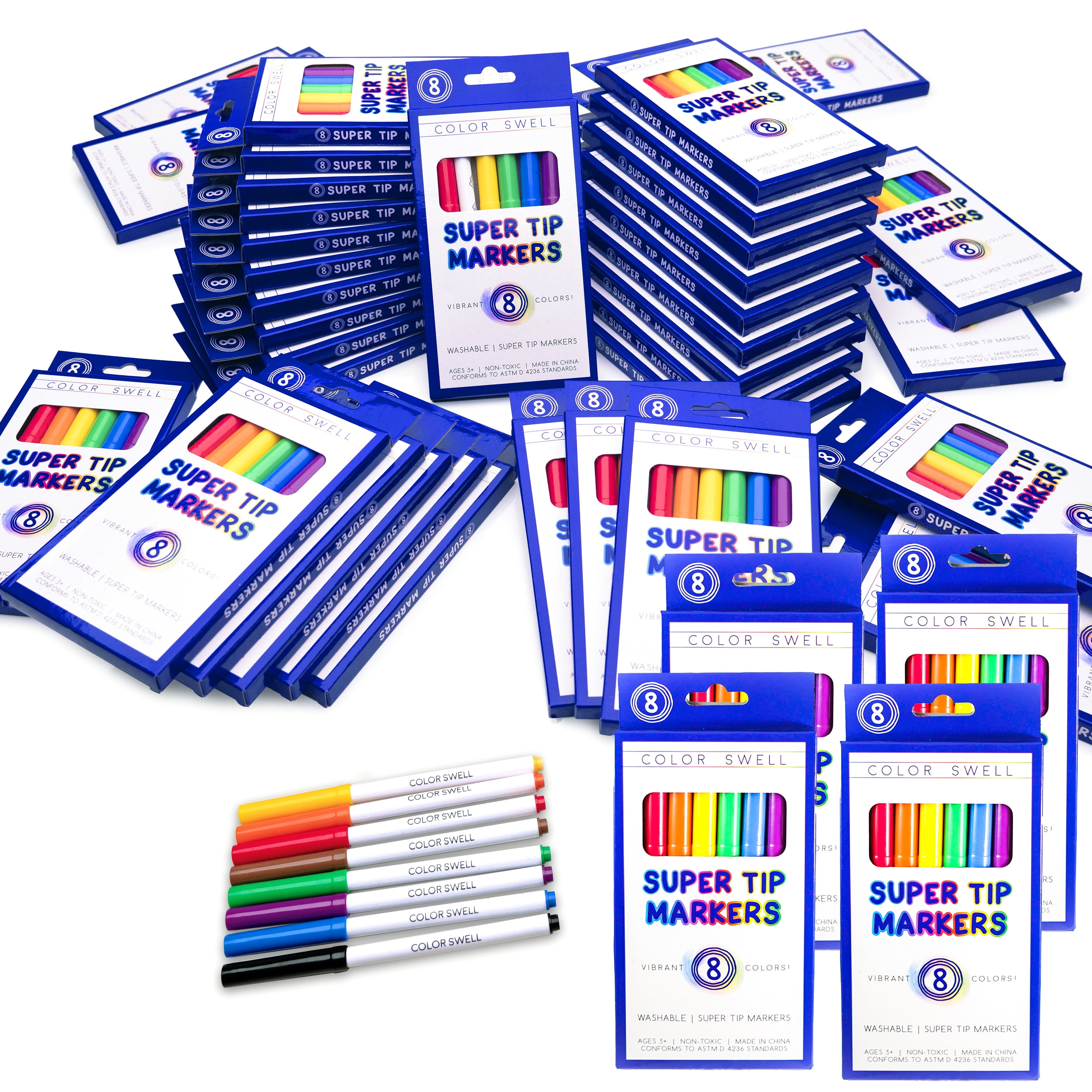 Color Swell Bulk Marker Pack (18 Packs, 8 Markers/Pack) – ColorSwell