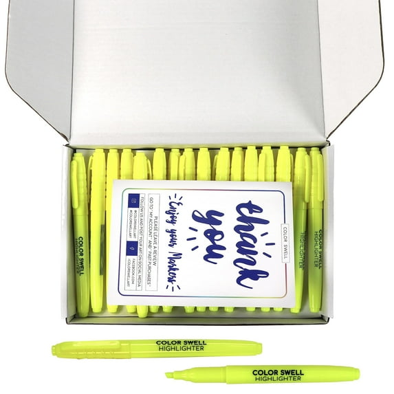 Color Swell Yellow Highlighters 96 Pack