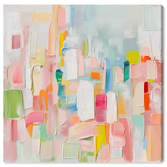 Color Symphony I Canvas Spring Abstracts by Art Remedy, Gallery Wrapped, 24" x 24"