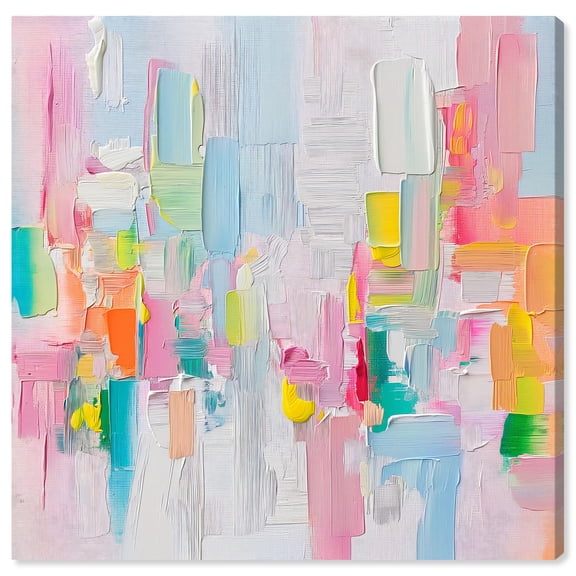 Color Symphony II Canvas Spring Abstracts by Art Remedy, Gallery Wrapped, 40" x 40"