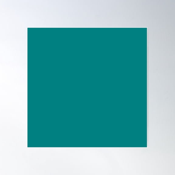 Color Teal Poster Wall Art, Modern Wall Decor For Living Room Bedroom, 16x16 UNFRAMED