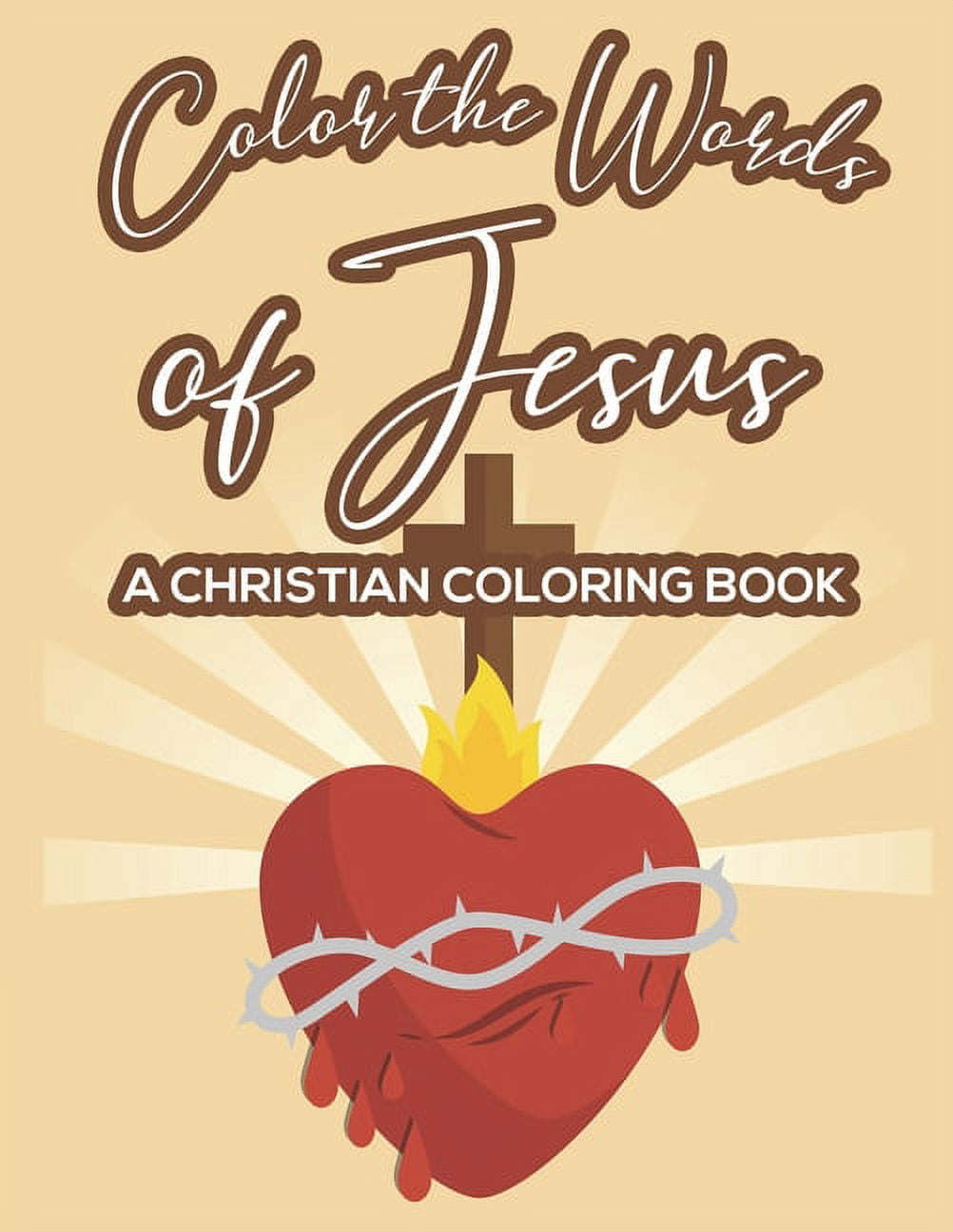 Color The Words Of Jesus A Christian Coloring Book: Bible Verse ...