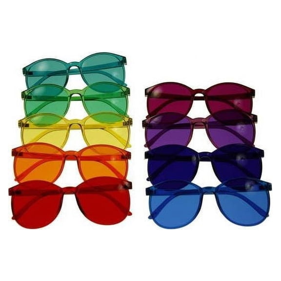 Color Therapy Glasses Round Style Set of 9 Colors [Also Available in Set of 7]
