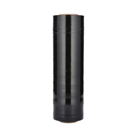 MMBM Tinted Black Stretch Wrap 18" x 1500' 47 Gauge 4 Rolls Hand Film for Pallet Moving and Packing