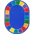 thumbnail image 1 of Color Tones Classroom Circle Time Oval Rug  Multi Color - 5 ft. 4 in. x 7 ft. 8 in., 1 of 1