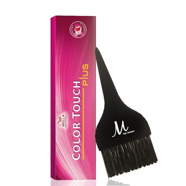 Color Touch Plus 55/06 Intense Light Brown/Natural Violet Demi-Permanent Hair Color 2 oz and M Hair Designs Tint Brush Black (Bundle 2 items)