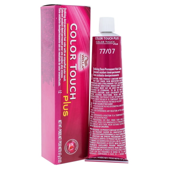 Color Touch Plus Demi-Permanent Color - 77 07 Intense Medium Blonde-Natural Brown by Wella for Unisex - 2 oz Hair Color