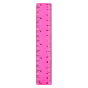 Color Transparent Ruler Plastic Rulers, 6 Inch Ruler with Centimeters Millimeter and Inches, for Study Home Office Clear Plastic Rulers, 1Pc