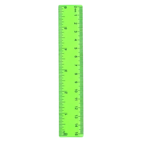 Color Transparent Ruler Plastic Rulers - Ruler , Ruler for Classroom, Ruler with Centimeters, Millimeter and Inches, Assorted Colors, Clear Rulers Green,1Pc,4.13x1 inch