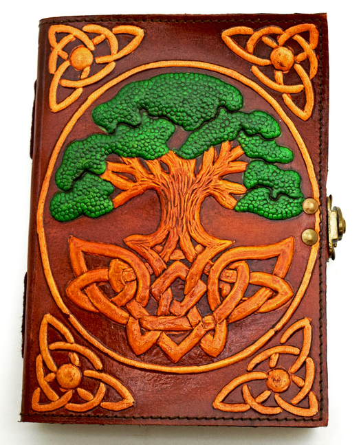 Color Tree of Life Leather Embossed Journal, (Hardcover)